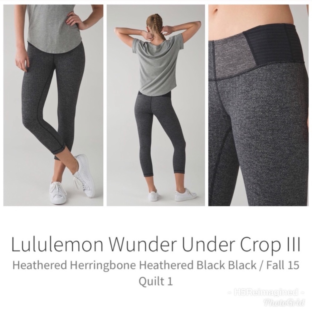 Lululemon Wunder Under Crop Herringbone